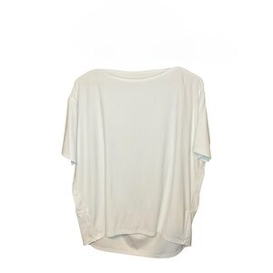 Luluemon Back In Action Rulu White Short Sleeve Top Size 8